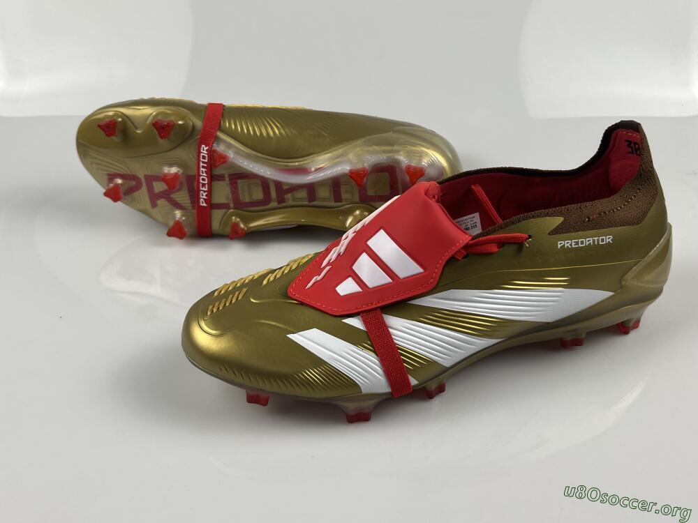 Adidas Predator Elite Foldover Tongue FG Football Boots - Gold/White/Red