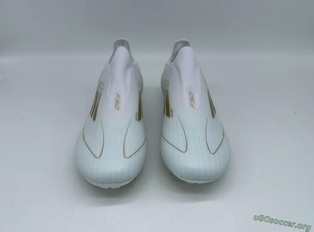 Adidas F50+ Adizero FG Football Boots - White/Gold