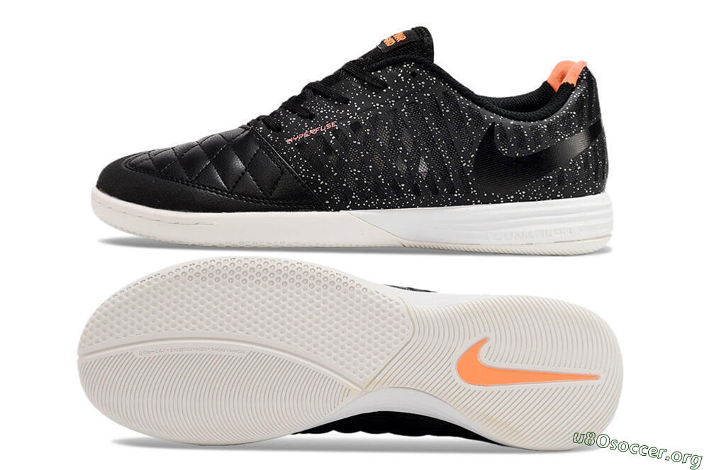 Nike Lunar Gato 2 TF Football Shoes - Black/White/Orange 1