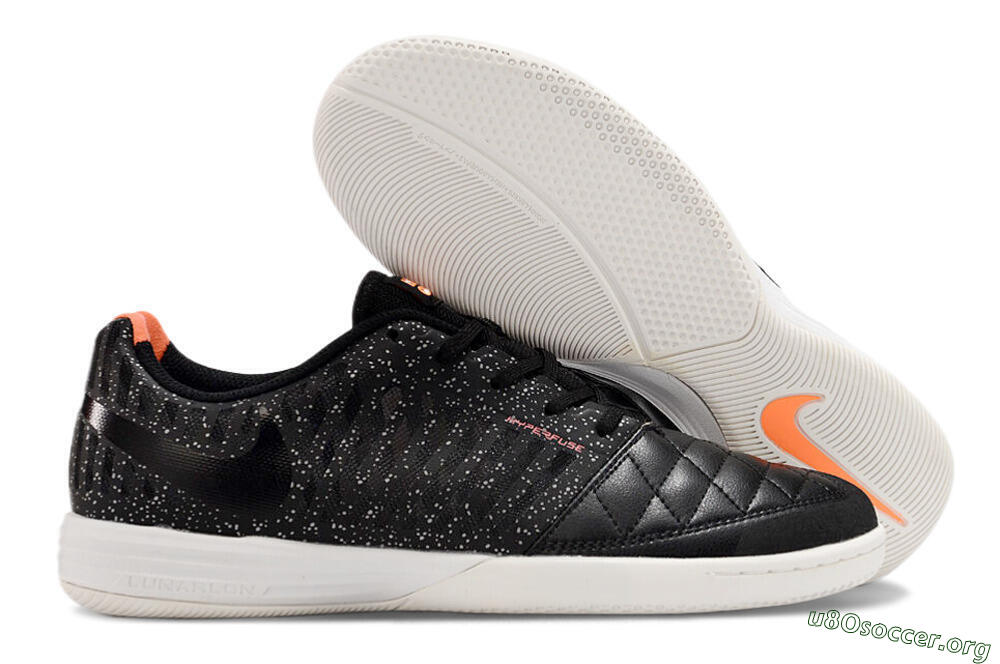 Nike Lunar Gato 2 TF Football Shoes - Black/White/Orange 2