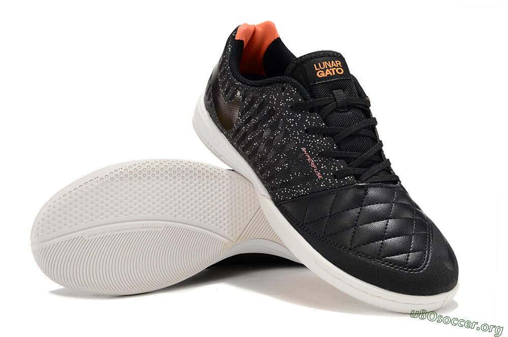 Nike Lunar Gato 2 TF Football Shoes - Black/White/Orange 0