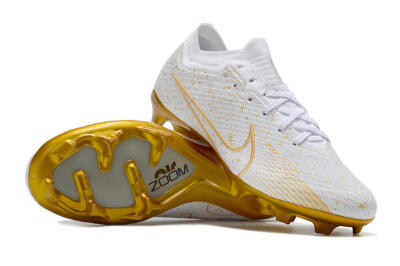 Nike Air Zoom Mercurial Vapor 15 Elite FG Football Boots - White/Gold