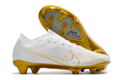 Nike Air Zoom Mercurial Vapor 15 Elite FG Football Boots - White/Gold