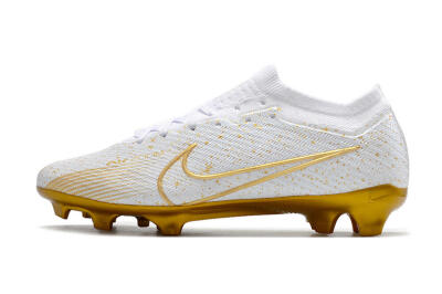 Nike Air Zoom Mercurial Vapor 15 Elite FG Football Boots - White/Gold