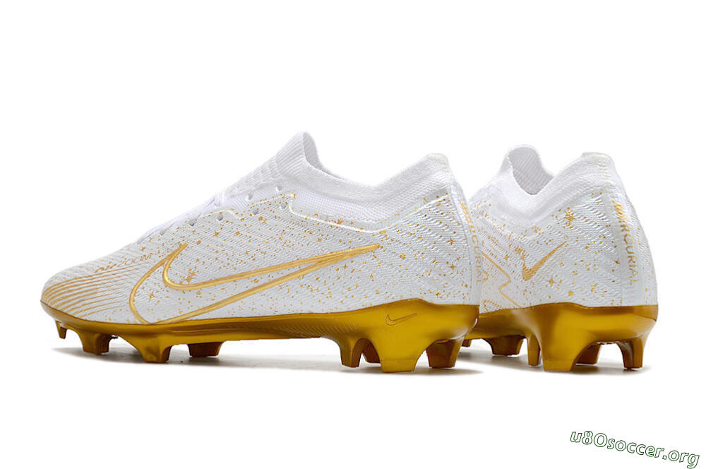Nike Air Zoom Mercurial Vapor 15 Elite FG Football Boots - White/Gold 4