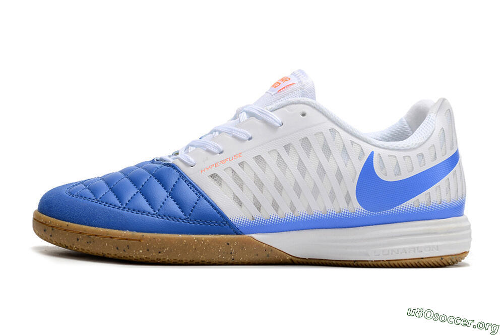 Nike Lunar Gato 2 IC Football Shoes - White/Blue 3