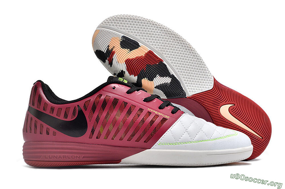 Nike Lunar Gato 2 IC Football Shoes - White/Red/Black 2