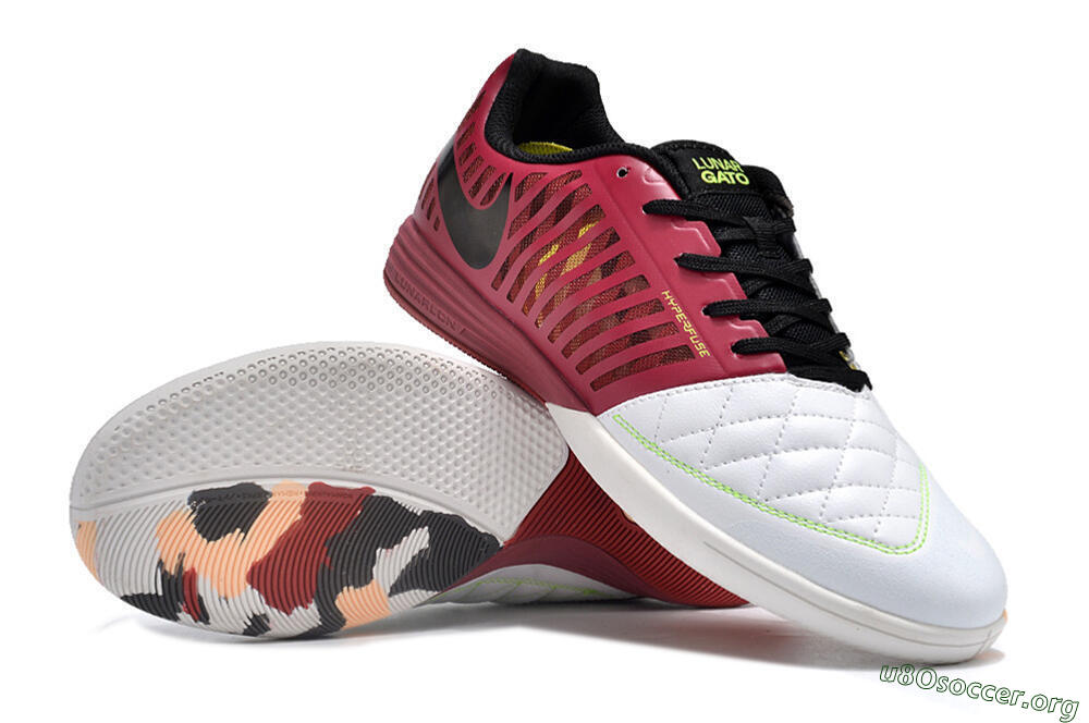 Nike Lunar Gato 2 IC Football Shoes - White/Red/Black 0