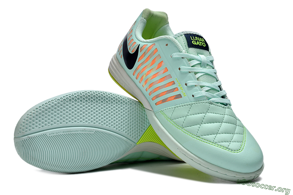 Nike Lunar Gato 2 IC Football Shoes - Jade/Black/Red 3