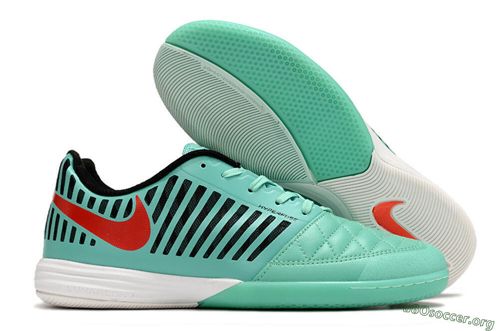 Nike Lunar Gato 2 IC Football Shoes - Jade/Black/Red 2