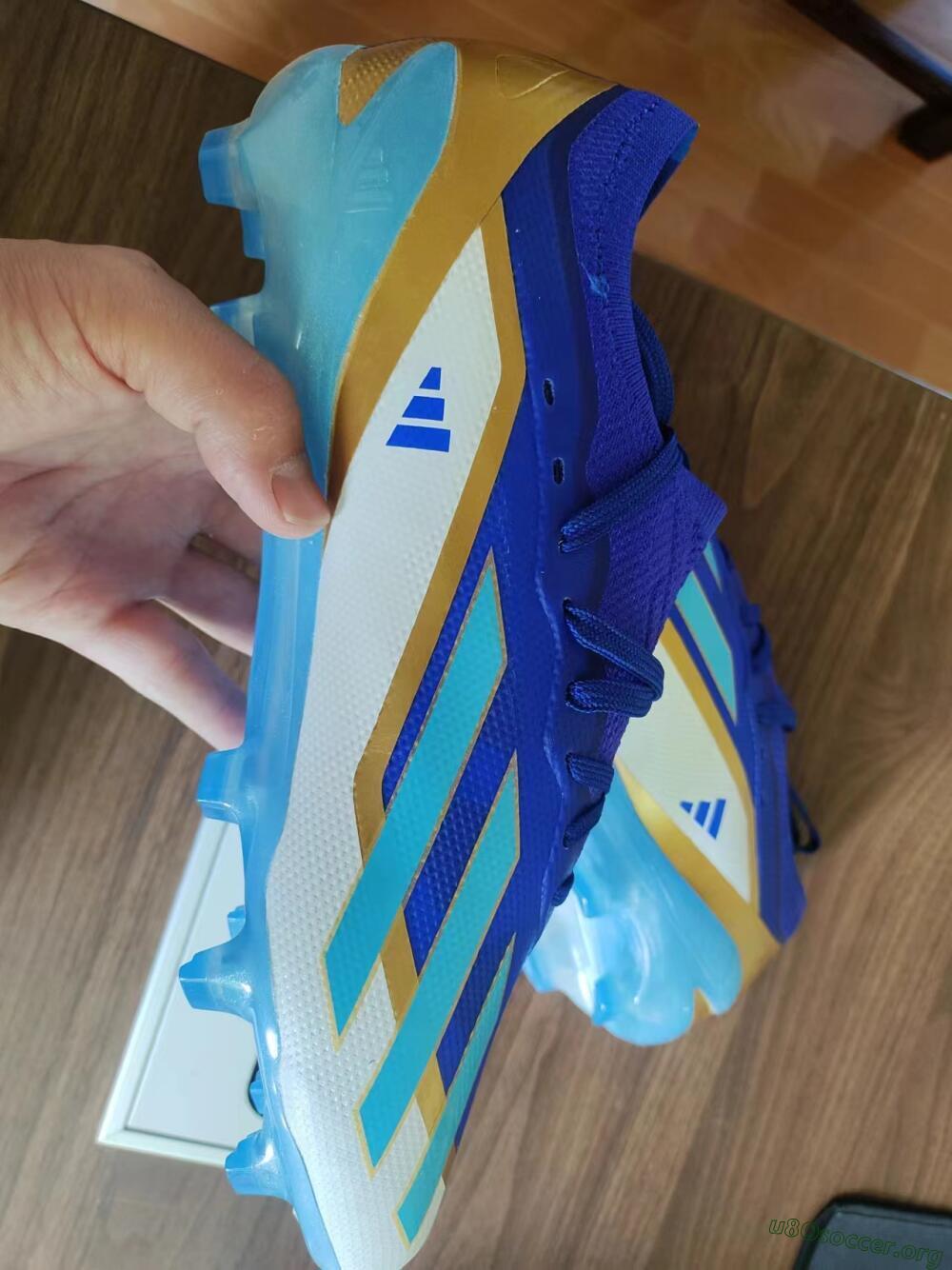 Adidas X Crazyfast.1 Messi FG Football Boots - Blue/Jade/Gold/White