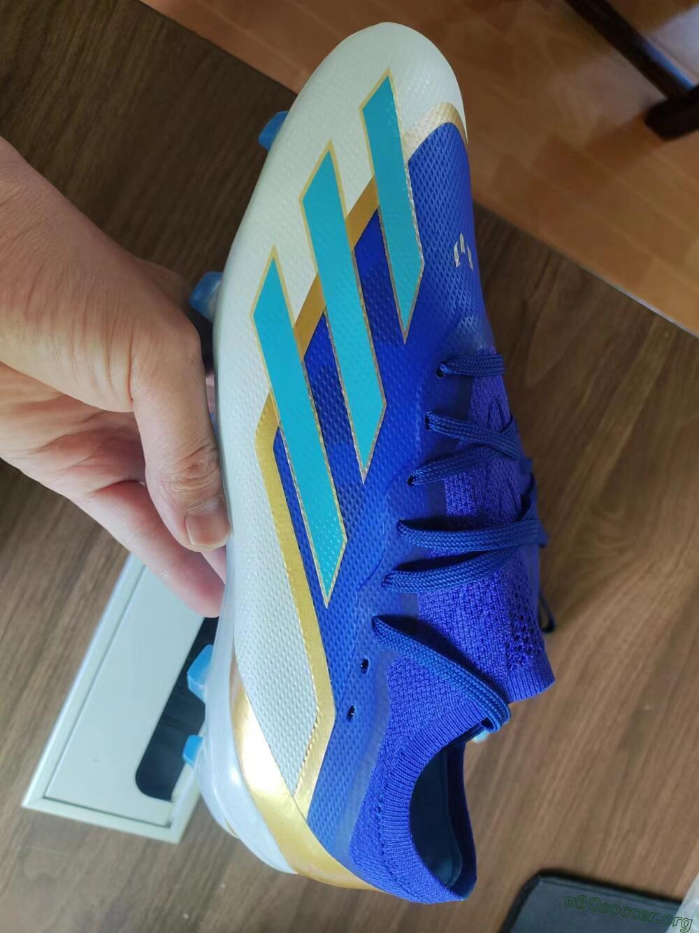 Adidas X Crazyfast.1 Messi FG Football Boots - Blue/Jade/Gold/White