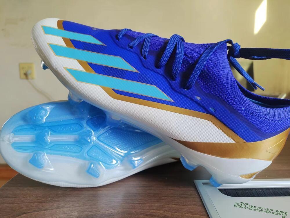 Adidas X Crazyfast.1 Messi FG Football Boots - Blue/Jade/Gold/White