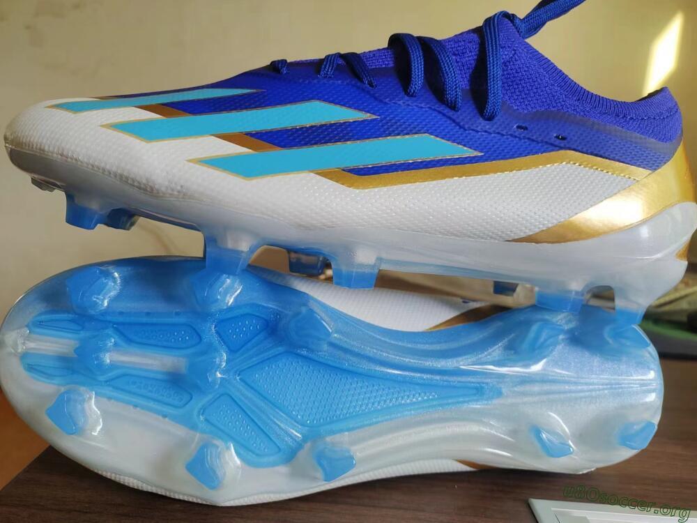 Adidas X Crazyfast.1 Messi FG Football Boots - Blue/Jade/Gold/White