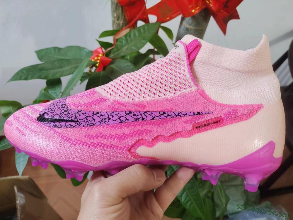 Nike Phantom GX Elite DF Link FG Football Boots - Pink/Black/Gold