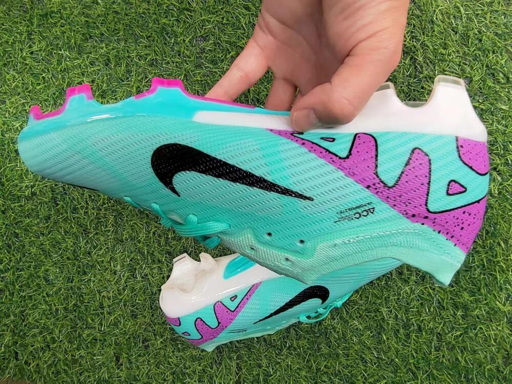 Nike Air Zoom Mercurial Vapor 16 Elite FG Football Boots - Green/Purple/Black
