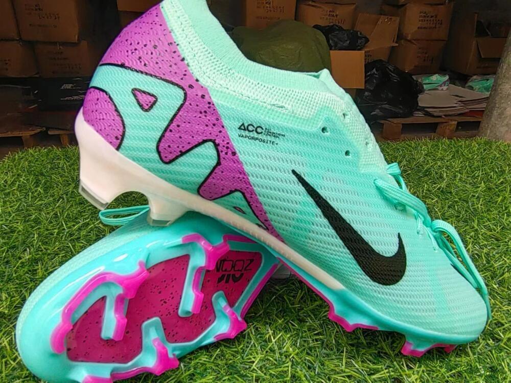 Nike Air Zoom Mercurial Vapor 16 Elite FG Football Boots - Green/Purple/Black