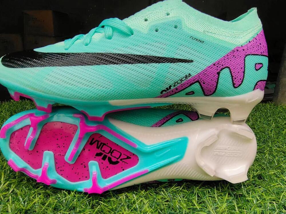 Nike Air Zoom Mercurial Vapor 16 Elite FG Football Boots - Green/Purple/Black