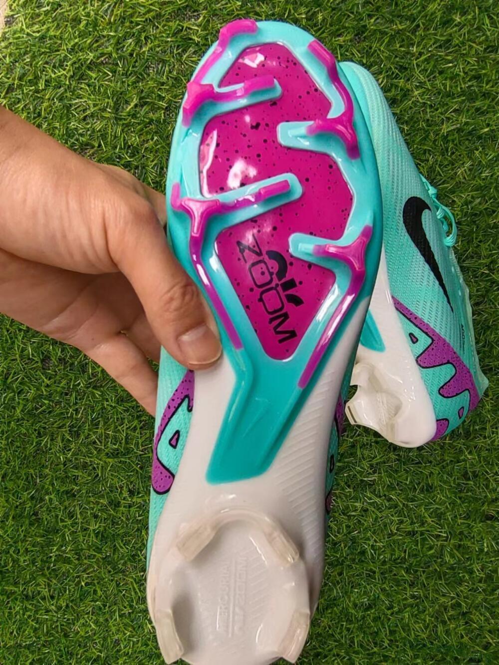 Nike Air Zoom Mercurial Vapor 16 Elite FG Football Boots - Green/Purple/Black