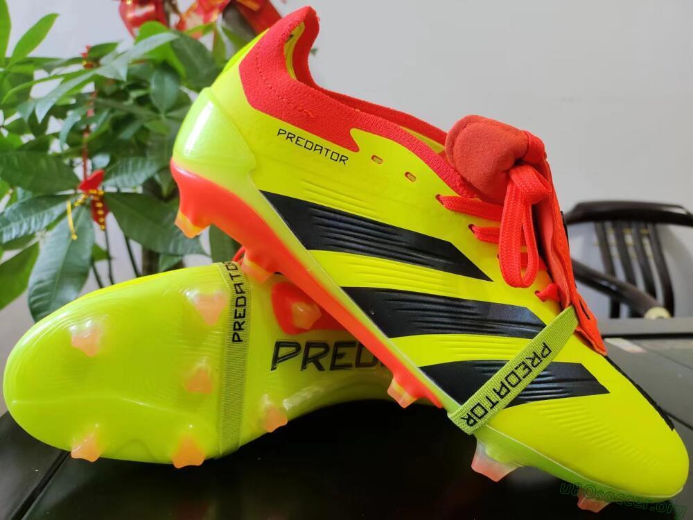 Adidas Predator Elite Foldover Tongue FG Football Boots - Yellow/Black/Red