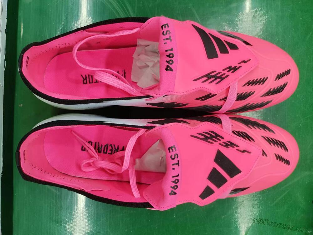 Adidas Predator Elite Foldover Tongue FG Football Boots - Pink/Grey/White