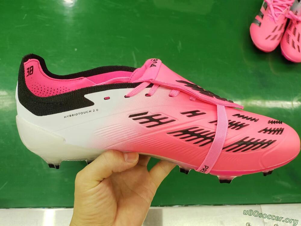 Adidas Predator Elite Foldover Tongue FG Football Boots - Pink/Grey/White