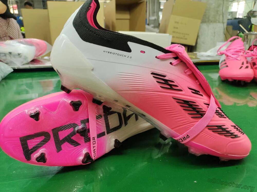 Adidas Predator Elite Foldover Tongue FG Football Boots - Pink/Grey/White