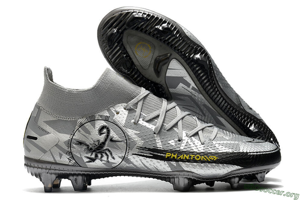 Nike Phantom Scorpion Elite DF FG Football Boots - Silver/Yellow/Black 2