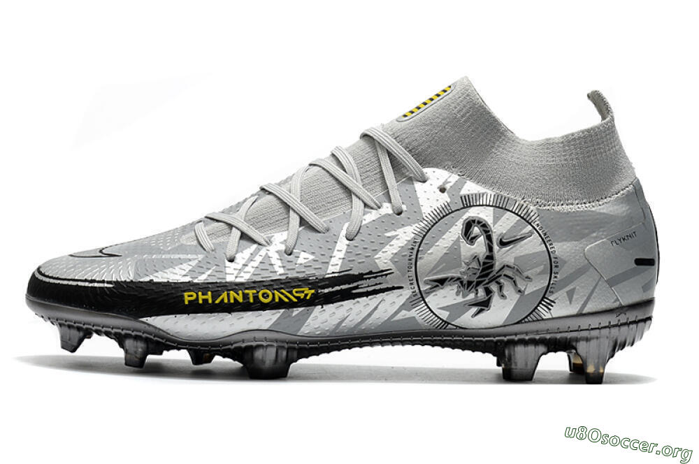 Nike Phantom Scorpion Elite DF FG Football Boots - Silver/Yellow/Black 3