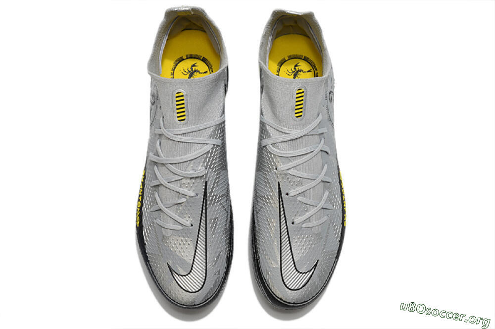 Nike Phantom Scorpion Elite DF FG Football Boots - Silver/Yellow/Black 4