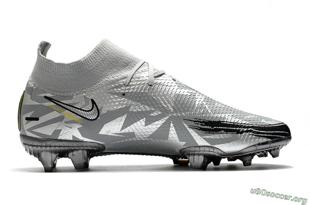 Nike Phantom Scorpion Elite DF FG Football Boots - Silver/Yellow/Black 7