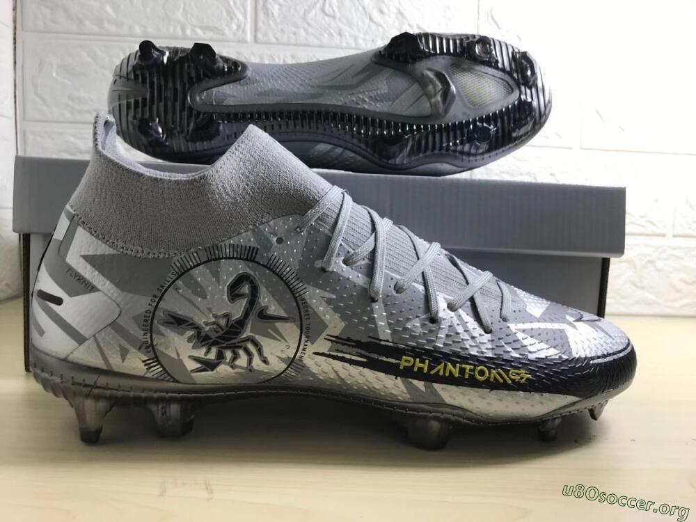 Nike Phantom Scorpion Elite DF FG Football Boots - Silver/Yellow/Black