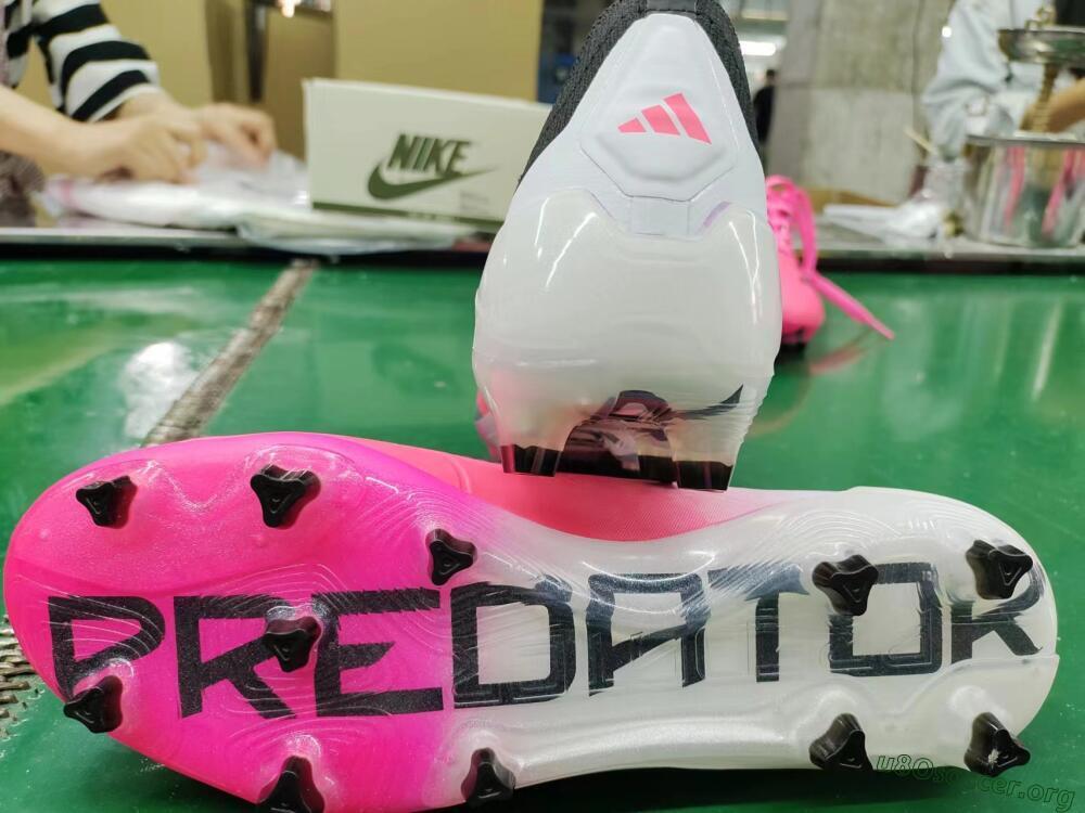 Adidas Predator Elite Foldover Tongue FG Football Boots - Pink/Grey/White