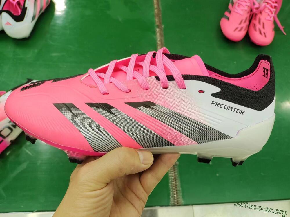 Adidas Predator Elite Foldover Tongue FG Football Boots - Pink/Grey/White