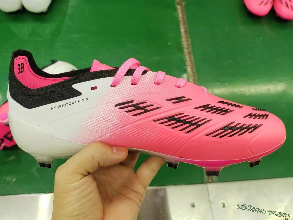 Adidas Predator Elite Foldover Tongue FG Football Boots - Pink/Grey/White