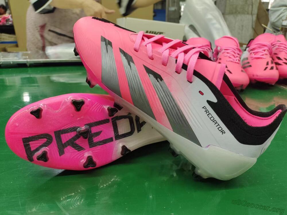 Adidas Predator Elite Foldover Tongue FG Football Boots - Pink/Grey/White