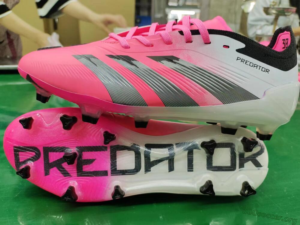 Adidas Predator Elite Foldover Tongue FG Football Boots - Pink/Grey/White