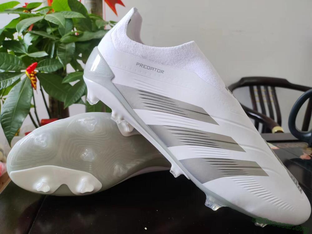 Adidas Predator Accuracy+ FG Football Boots - White/Grey/Silver