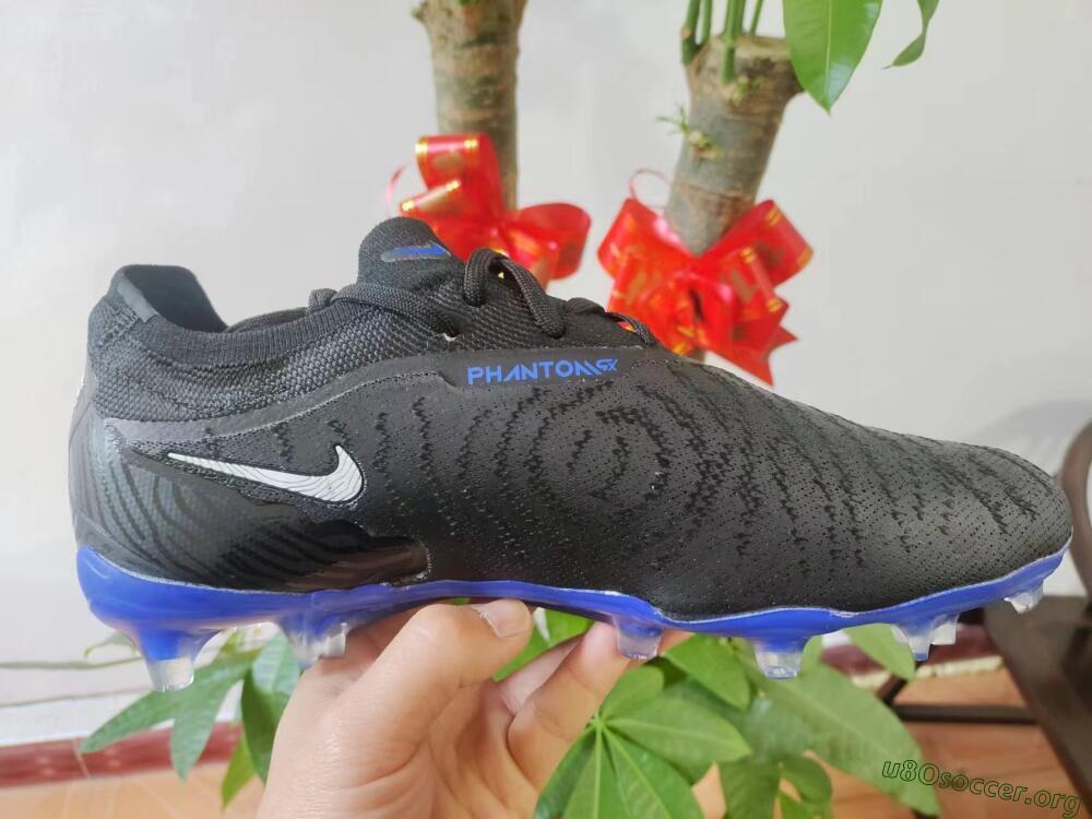 Nike Phantom GX Elite FG Football Boots - Black/Grey/Blue