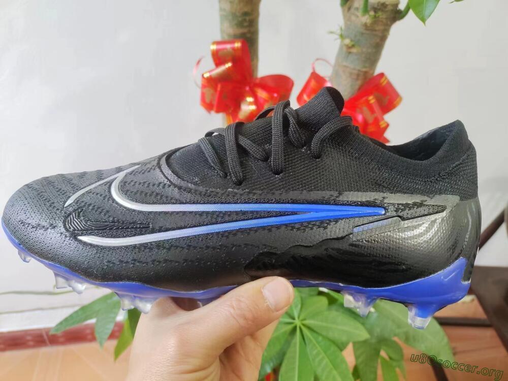 Nike Phantom GX Elite FG Football Boots - Black/Grey/Blue