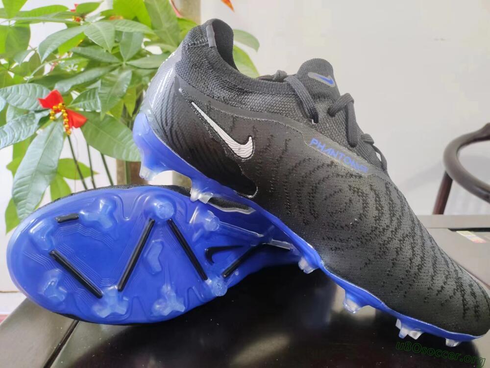 Nike Phantom GX Elite FG Football Boots - Black/Grey/Blue