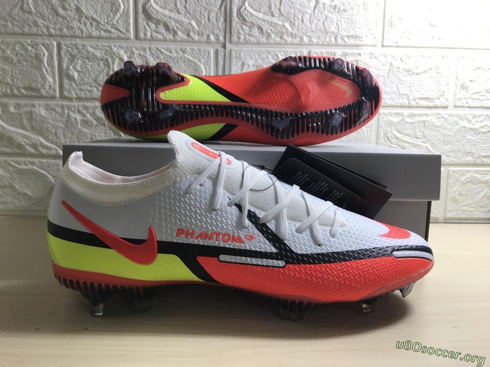 Nike Phantom GT 2 Elite FG Football Boots - White/Red/Green
