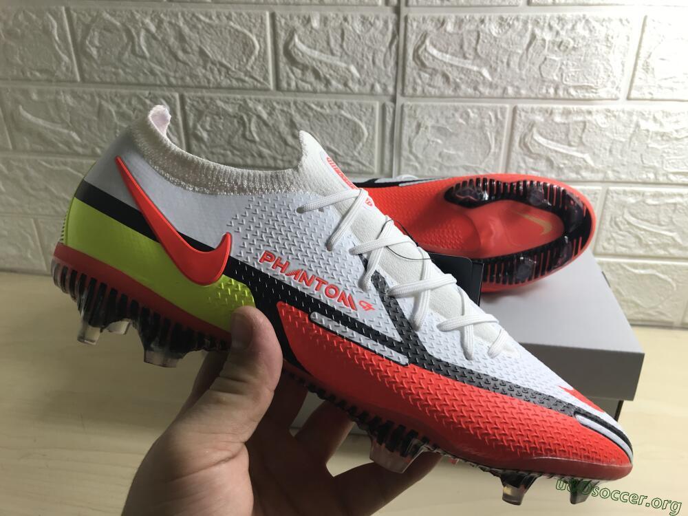 Nike Phantom GT 2 Elite FG Football Boots - White/Red/Green