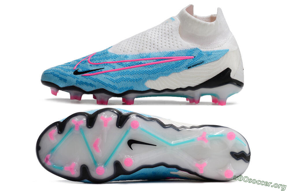 Nike Phantom GX Elite DF FG Football Boots - Blue/White/Pink 1