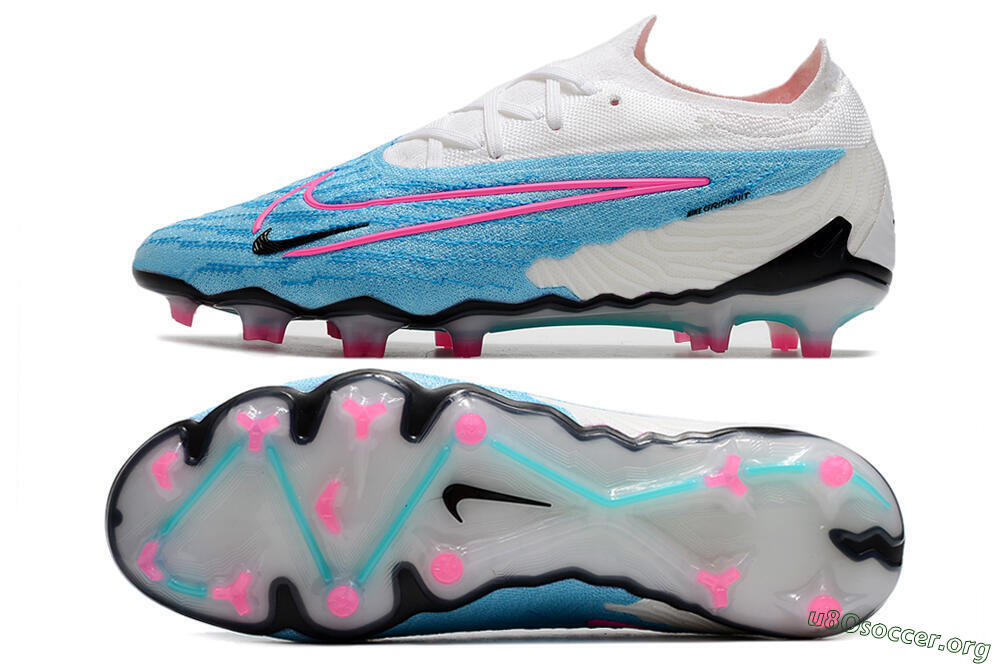 Nike Phantom GX Elite FG Football Boots - Blue/White/Pink 1