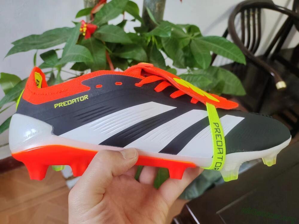 Adidas Predator Elite Foldover Tongue FG Football Boots - Black/White/Red