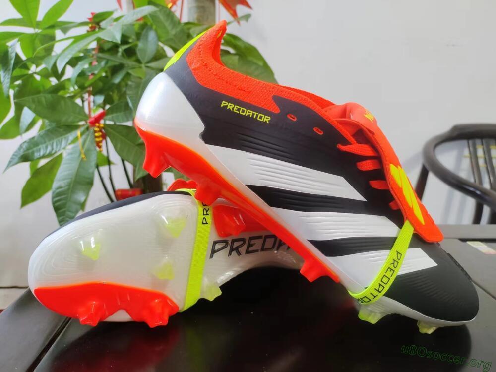 Adidas Predator Elite Foldover Tongue FG Football Boots - Black/White/Red