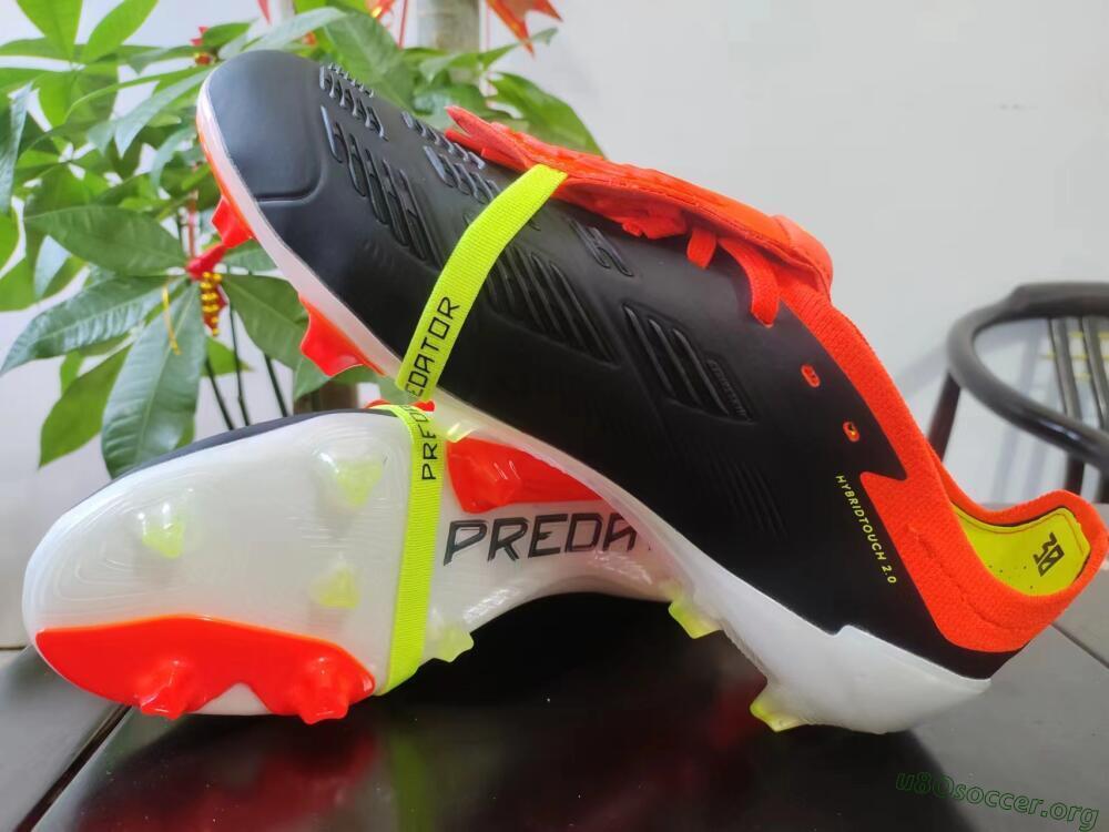 Adidas Predator Elite Foldover Tongue FG Football Boots - Black/White/Red
