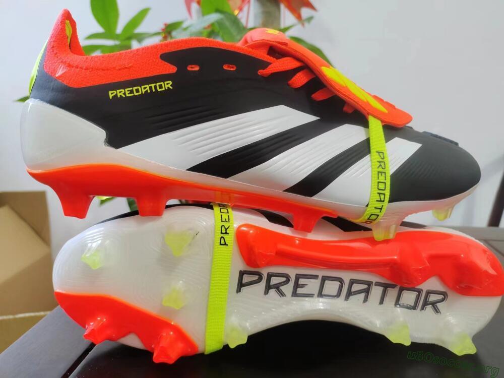 Adidas Predator Elite Foldover Tongue FG Football Boots - Black/White/Red