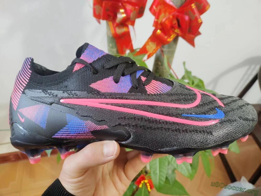 Nike Phantom GX Elite FG Football Boots - Black/Pink/Blue